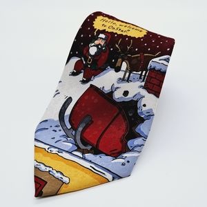 JINGLEBELLS | Christmas Santa crash sled festive holiday neck tie